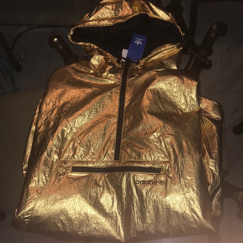Gold Foil Adidas Jacket